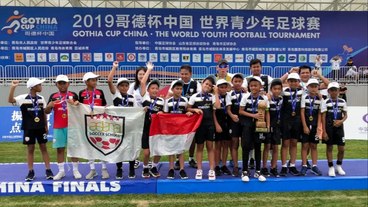 Asiana Soccer School and Academy mampu keluar sebagai juara di turnamen Gothia Cup 2019 di Tiongkok.