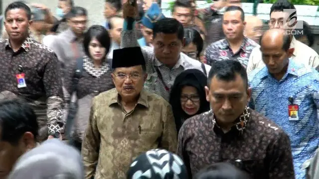 Wakil Presiden Jusuf Kalla melayat pengusaha nasional Sukamdani Sahid Gitosarjono