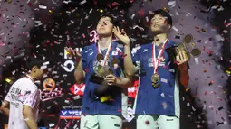 Pasangan Indonesia ini kalah dalam waktu 1 jam 3 menit. (Bola.com/M Iqbal Ichsan)