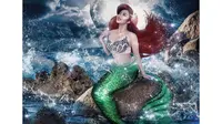 Ariel saat berbusana mirip Putri Duyung (Dok.Instagram/@arieltatum/@https://www.instagram.com/p/BrP5QPcnFoz/Komarudin)