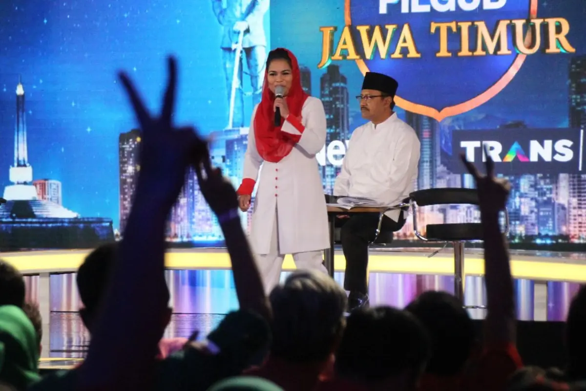 Debat Pilkada Jatim 2018. (Liputan6.com/Dian Kurniawan)