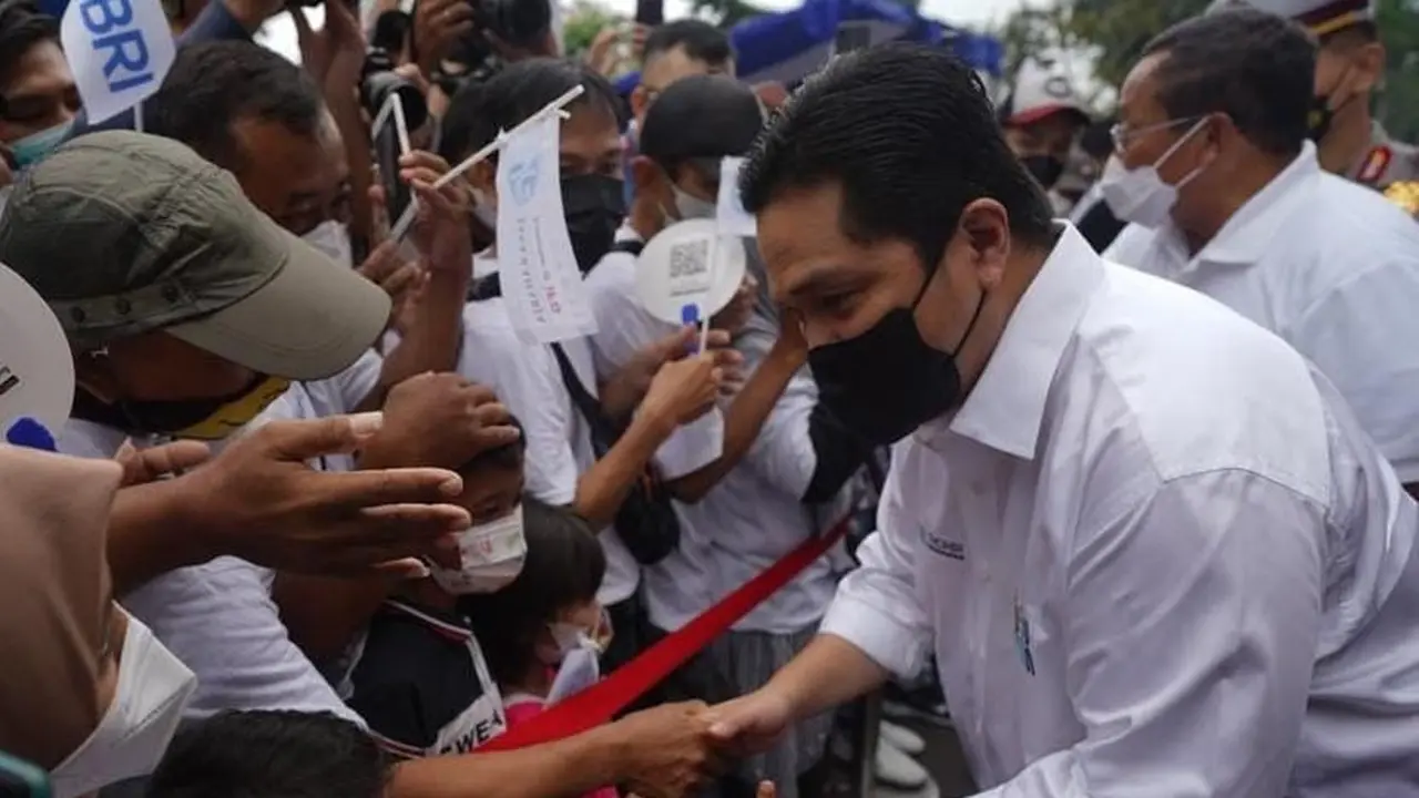 Menteri BUMN Erick Thohir saat kunjungan kerja. (Ist)