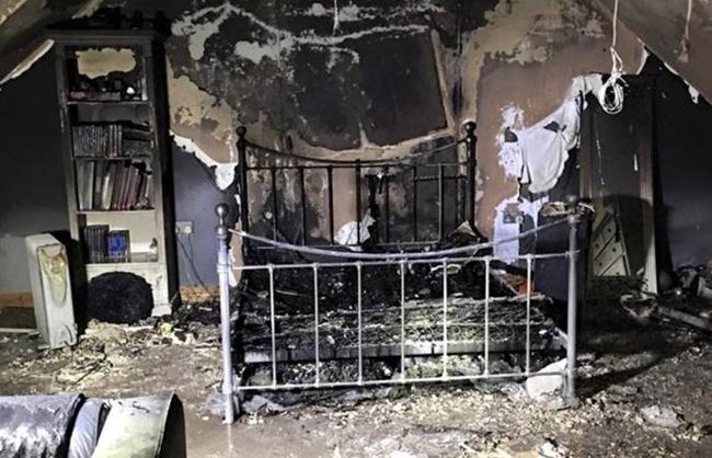 Suasana kamar Durant setelah kebakaran | Photo: Copyright dailymail.co.uk