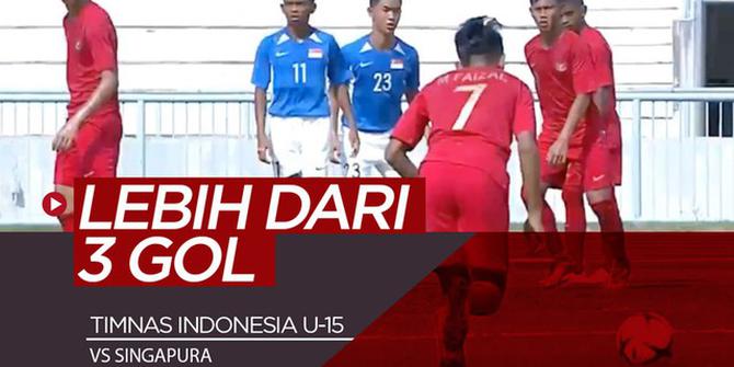 VIDEO: Timnas Indonesia U-15 Seharusnya Menang Lebih dari Tiga Gol atas Singapura