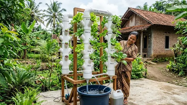 Model Tower Hidroponik Murah yang Cocok untuk Pemula