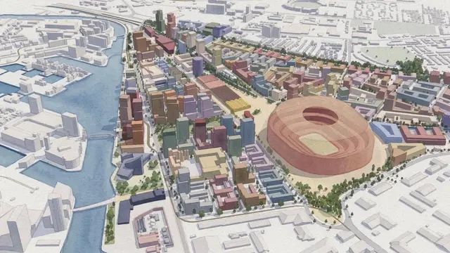 Ilustrasi calon stadion baru Manchester United