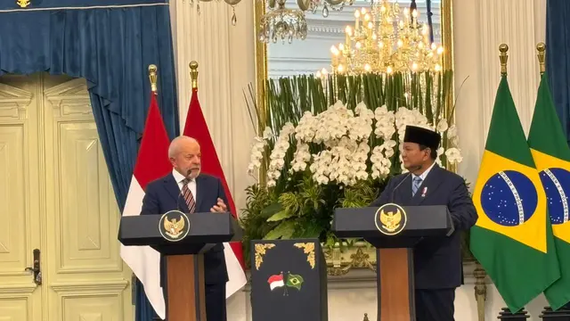 Presiden Prabowo Subianto bertemu dengan Presiden Brasil Luiz Inácio Lula da Silva.