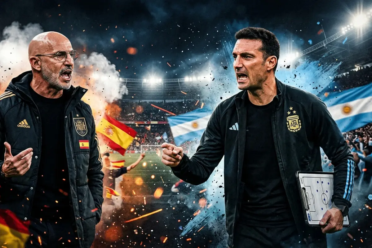 Ilustrasi Luis de la Fuente Vs Luis Scaloni
