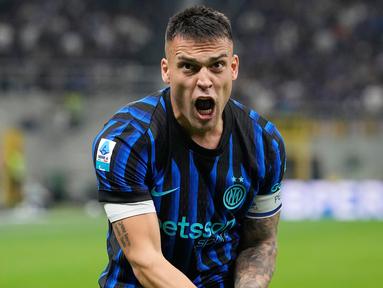 Inter Milan tampil beringas saat menjamu AS Roma dalam laga lanjutan Liga Italia di Giuseppe Meaza, Milan, Italia, Minggu (05/04/2026). (AP Photo/Luca Bruno)