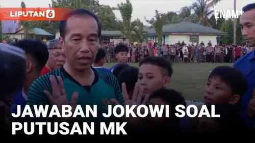 VIDEO: Jawaban Presiden Joko Widodo Soal Putusan Mahkamah Konstitusi