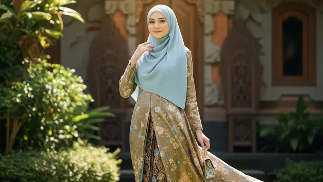 Model Gamis Brokat Klasik dengan Potongan Modern Minimalis