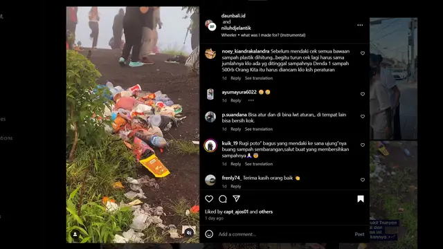 Heboh Sampah Menumpuk di Puncak Trunyan Hill Bali akibat Pendaki Tak Bertanggung Jawab
