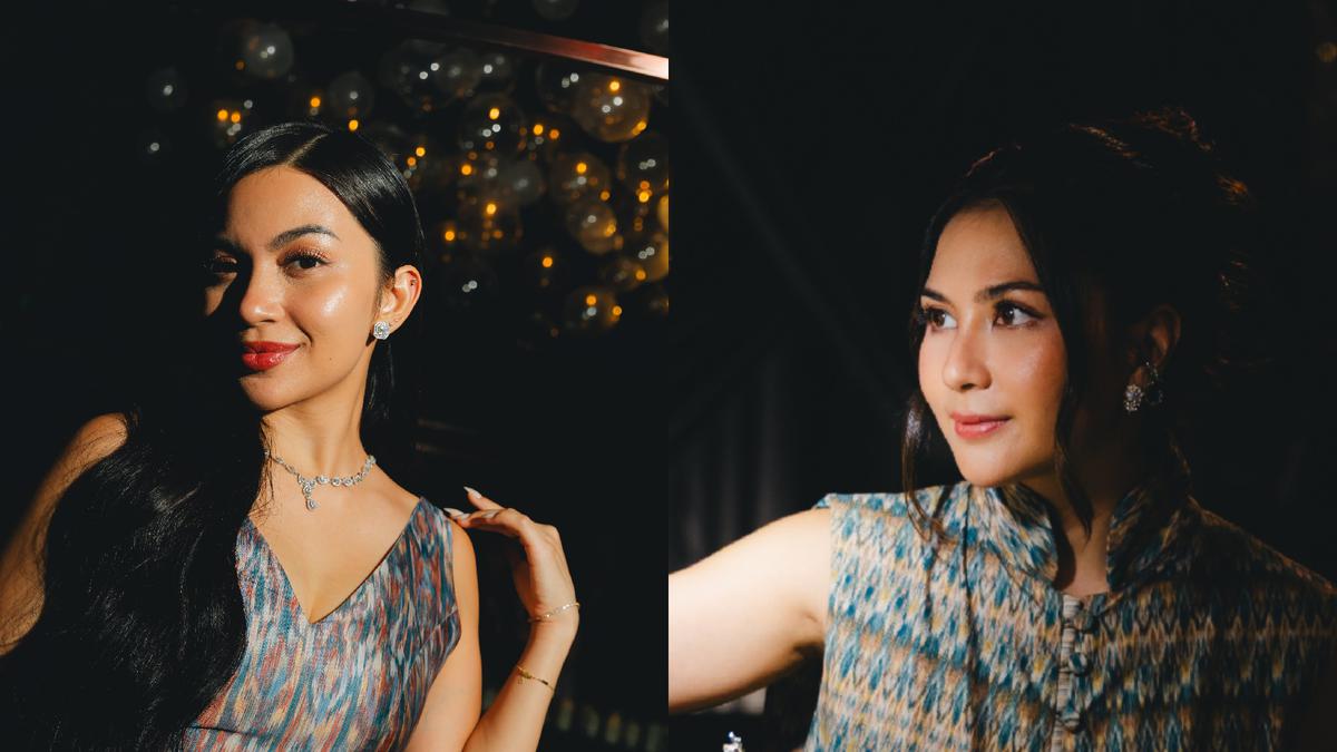 Adu Pesona Ariel Tatum dan Jessica Mila Padukan Busana Ikat dengan Perhiasan