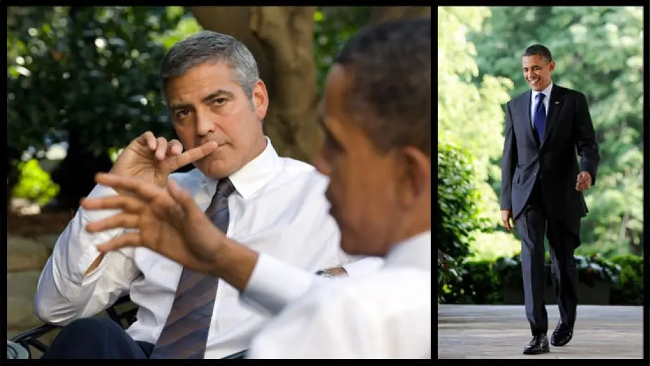 Barack Obama menjalin persahabatan dengan aktor Hollywood, George Clooney (WHITE HOUSE PHOTO/PETE SOUZA)