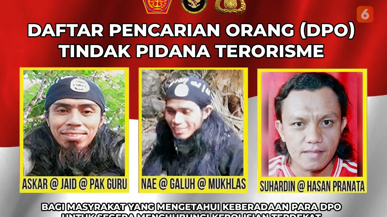 foto DPO terorisme yang diburu Satgas Madago Raya
