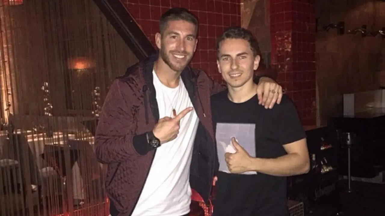 Sergio Ramos dan Jorge Lorenzo