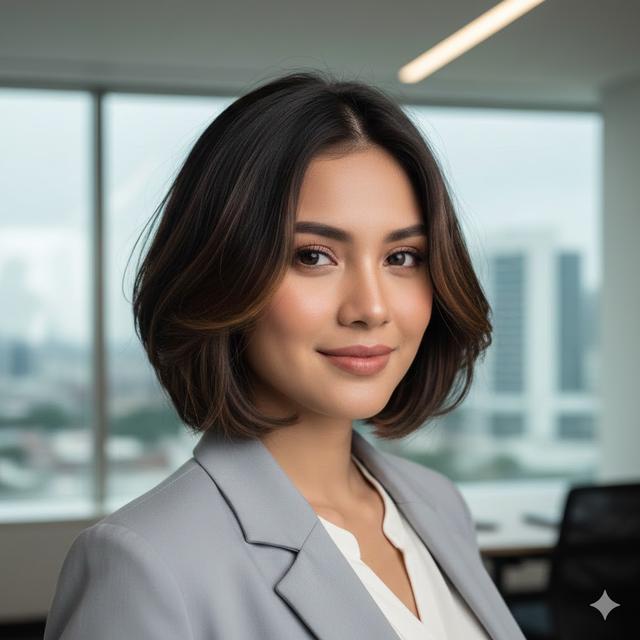1. Soft Layered Bob