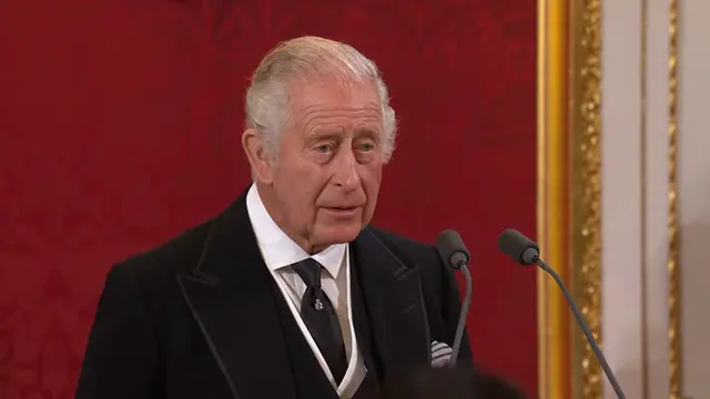 Raja Charles III di acara proklamasi.