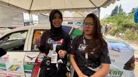 Pereli wanita, Qanita Syah Shiyah, bersama navigator, Julian Puspa Andari (Reza Efendi/Liputan6.com)