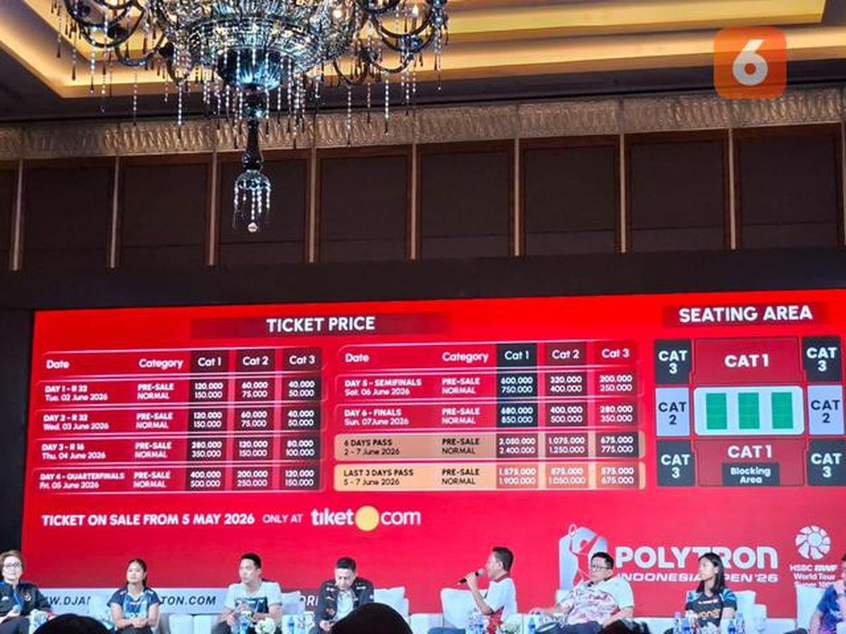 Daftar Harga Tiket Indonesia Open 2026: Mulai Rp40 Ribu, Bisa Dibeli 5 Mei