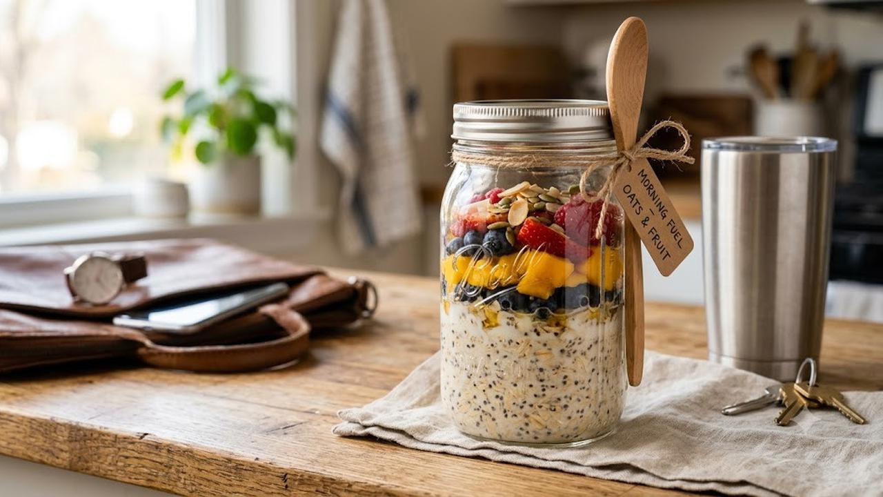 Overnight Oat dengan Buah Segar