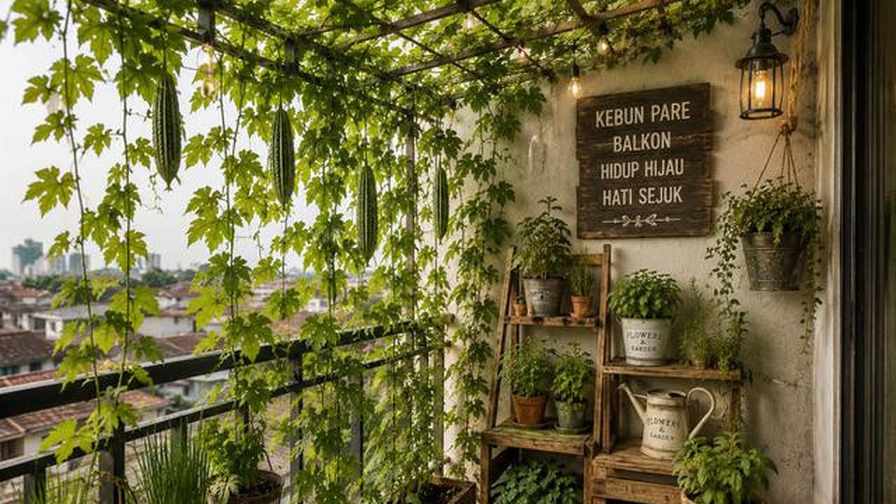 7 Inspirasi Kebun Pare Mini di Balkon Rumah yang Produktif dan Hemat Tempat