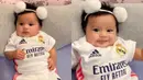 Nggak cuma para cowok, Ameena juga jadi fans Real Madrid karena ayahnya, Atta Halilintar. [Instagram.com/attahalilintar]