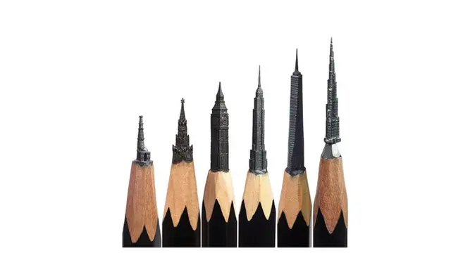 Potret Ukiran Patung dari Pensil Ini Bikin Takjub