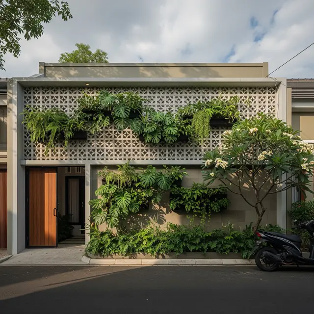6 Desain Fasad Roster untuk Rumah yang Berhadapan Langsung dengan Jalan