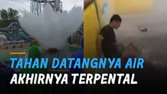 Seorang pria berlagak kuat dan sombong ingin melakukan atraksi. Akhirnya terpental.