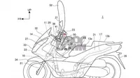 Sudah Dipatenkan, Honda PCX Bakal Pakai Airbag?
