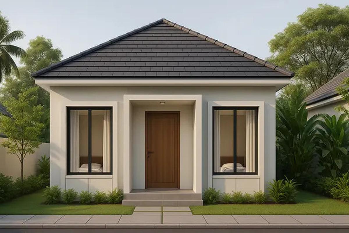 10 Gambar Rumah Sederhana 8x8 2025 Konsep Minimalis Modern, Punya Bentuk Cantik dan Nyaman Ditempati