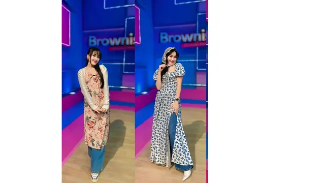 Gaya Ayu Tingting Kenakan Outfit dengan Style Korea