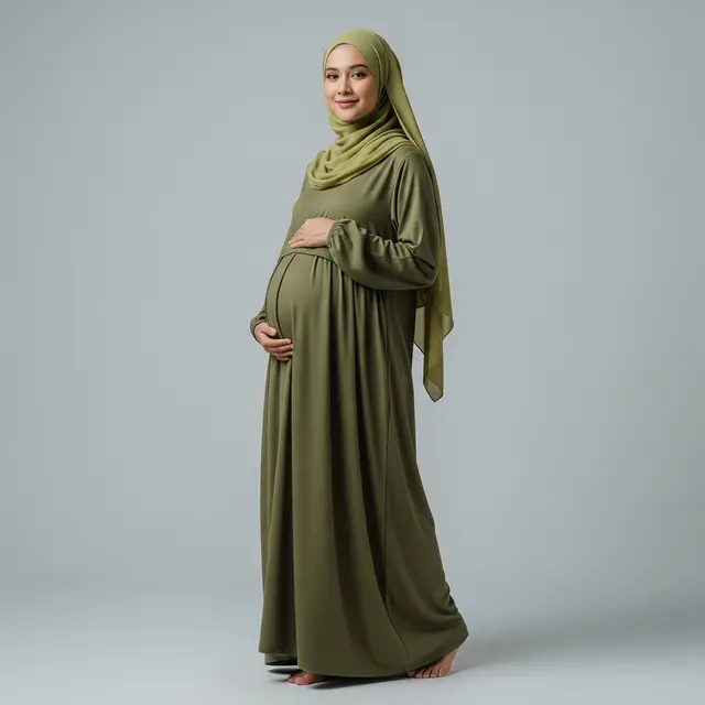 9 Model Gamis Anti Gerah untuk Ibu Hamil, Nyaman Sepanjang Hari