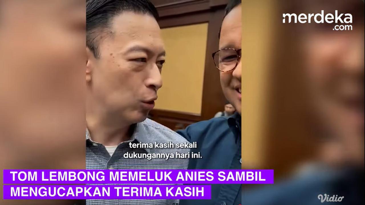Persahabatan Kental, Senyum Haru & Pelukan Tom Lembong di Ruang Sidang Dengar Anies Baswedan Punya Cucu Pertama