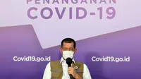 Ketua Satgas COVID-19 Doni Monardo menjelaskan Indonesia menerapkan PSBB, bukan lockdown saat dialog di Media Center COVID-19, BNPB, Jakarta, Minggu (13/9/2020). (Tim Komunikasi Satgas COVID-19)