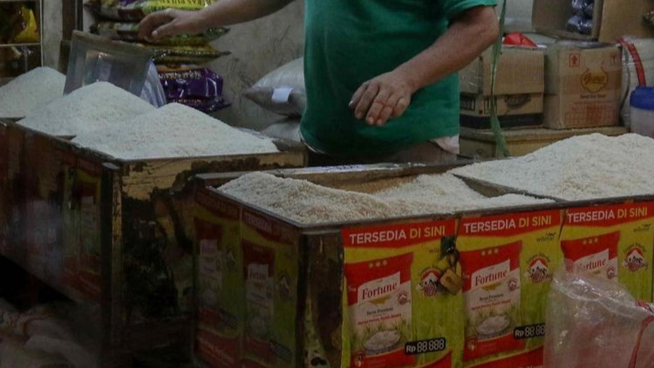 FOTO: Keluh Pedagang dan Pembeli di Tengah Kenaikan Tajam Harga Beras di Pasar Tradisional