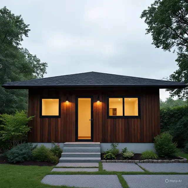 Rumah Sederhana 1 Air Aksen Kayu