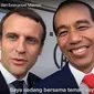 Presiden Jokowi dan Presiden Prancis Emmanuel Macron melakukan vlog bersama pada 2017. Dok: YouTube Presiden Joko Widodo