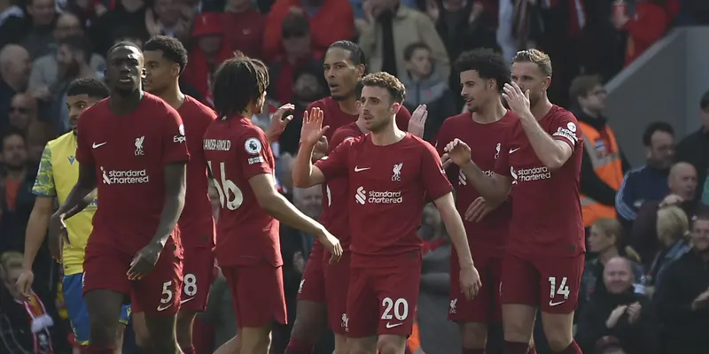 Diogo Jota Dua Gol, Liverpool Susah Payah Kalahkan Nottingham Forest di Liga Inggris