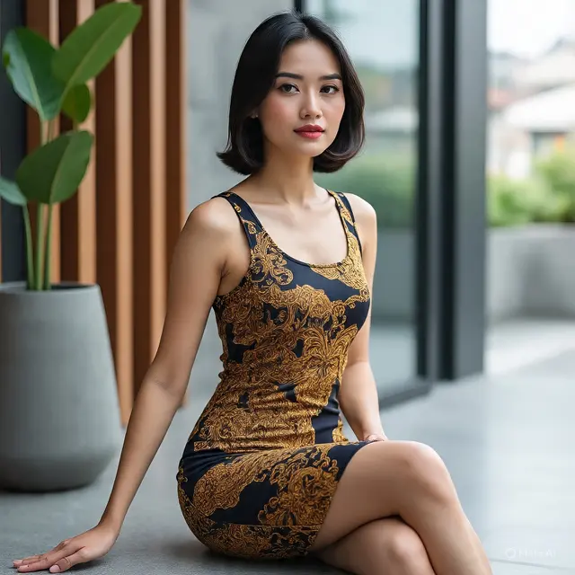 Model Batik Wanita Bodycon
