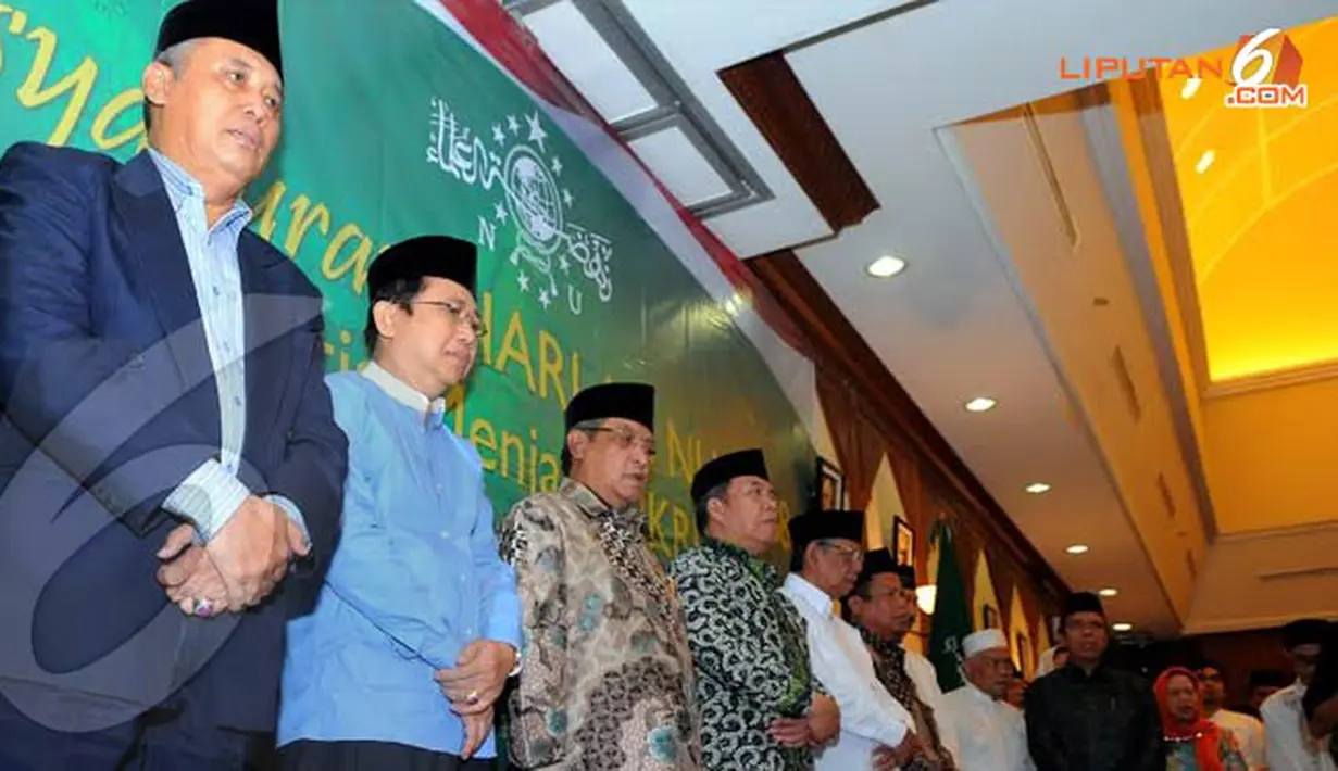 Sejumlah tokoh, pejabat, dan politisi dari lingkungan NU juga akan hadir, antara lain, Jusuf Kalla, Hamzah Haz, Chalid Mawardi, Muhaimin Iskandar, Helmi Faishal Zaini, Lukman Hakim Saifuddin, (Liputan6.com/Faisal R Syam).