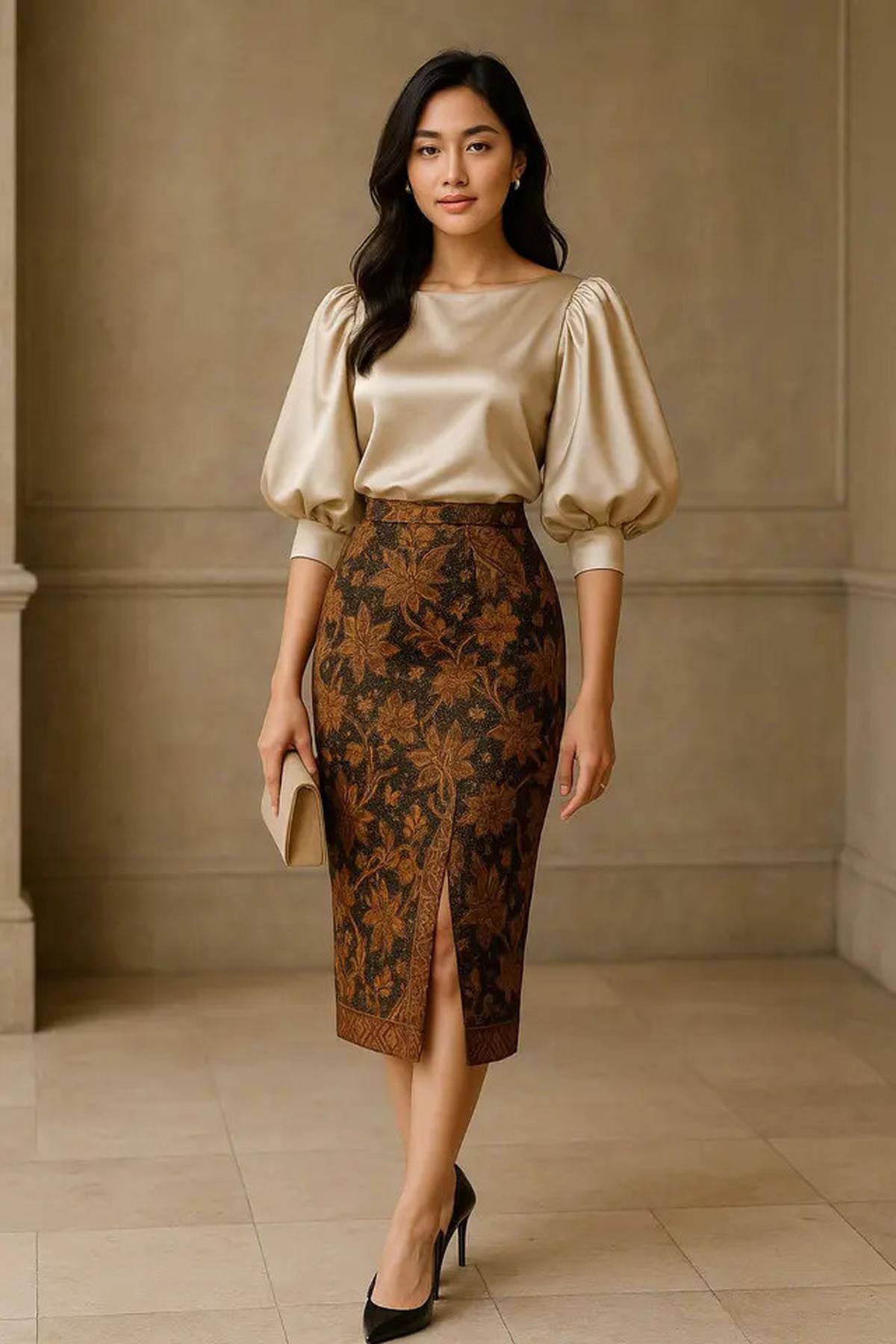 Rok Span Batik Belah Samping Cocok dengan Baju Apa? Ini 8 Gaya yang Harus Dicoba