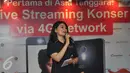 Senior Vice President Digital Services PT Smartfren Telecom, Revie Sylviana saat peluncuran online streaming iShow konser Aliando Syarief, Jakarta, Selasa (22/12/2015). (Liputan6.com/Gempur M Surya)