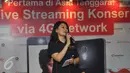 Senior Vice President Digital Services PT Smartfren Telecom, Revie Sylviana saat peluncuran online streaming iShow konser Aliando Syarief, Jakarta, Selasa (22/12/2015). (Liputan6.com/Gempur M Surya)