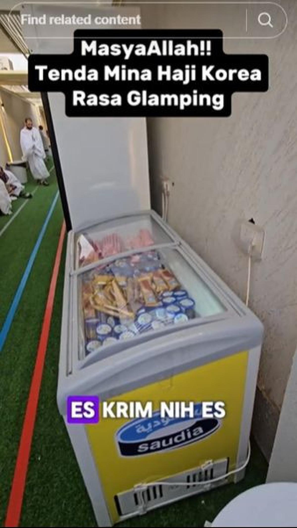 Tak hanya itu, ada juga&nbsp; 1 freezer penuh berisi es krim.