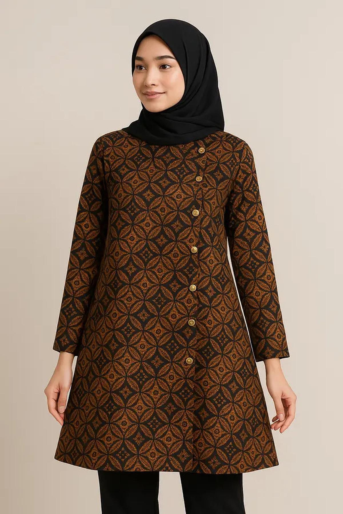 7 Model Tunik Batik Kancing Samping Terbaru 2025, Elegan dan Modis