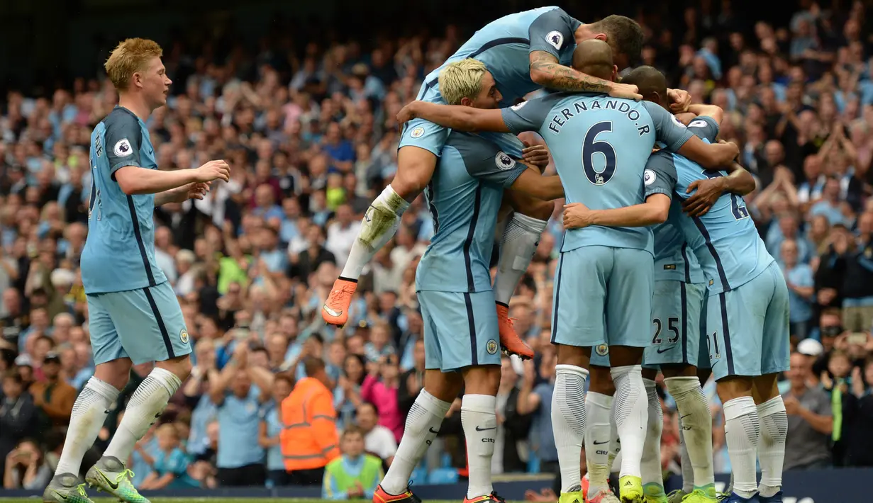 2. Manchester City - 146.927.965 poundsterling dalam 28 pertandingan. (AFP/Oli Scarff)