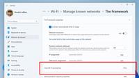 Windows 11 Insider Preview Build yang memiliki fitur baru untuk melihat password WiFi dengan mudah. (Doc. Microsoft)