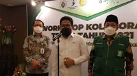 Menteri Desa, Pembangunan Daerah Tertinggal, dan Transmigrasi, Abdul Halim Iskandar membuka Workshop Kolaborasi Program Transformasi Ekonomi Kampung Terpadu (TEKAD), di Kawasan Semanggi, Jakarta Selatan, Kamis (16/12/2021). (Ist)